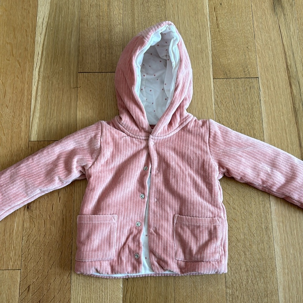 Marks and Spencer reversible pink cotton sweater